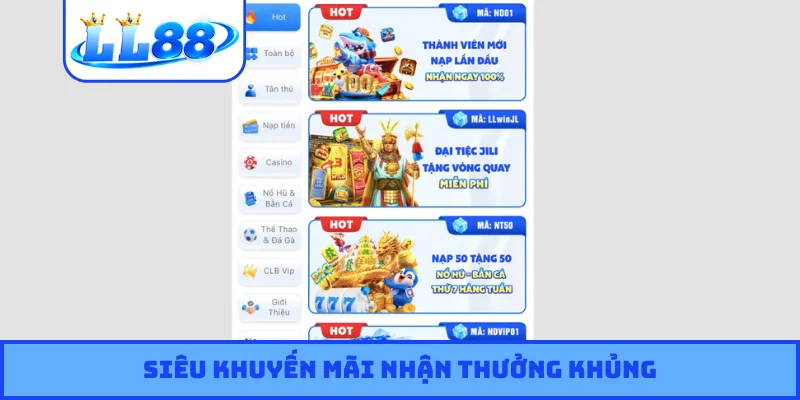 Siêu khuyến mãi nhận thưởng khủng